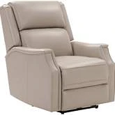 Conrad Big & Tall Power Recliner w/ Power Head Rest & Lumbar in Cason Putty Top Grain Leather